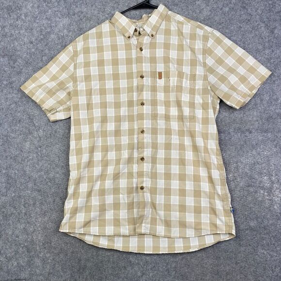 Fjallraven Ovik Shirt Mens Medium Plaid Travel Outdoor Gorpcore Camp - Picture 1 of 10